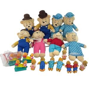 1+ LB Lot Vintage PBS Kids Berenstain Bears Family Stuffed Animal Figures Toys